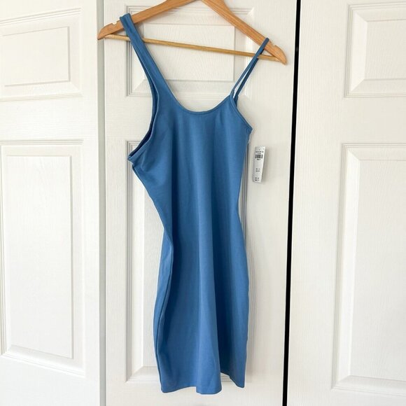 NWT Abercrombie One Shoulder Cutout Bodycon Mini Dress Blue Size Small Petite - Picture 2 of 9